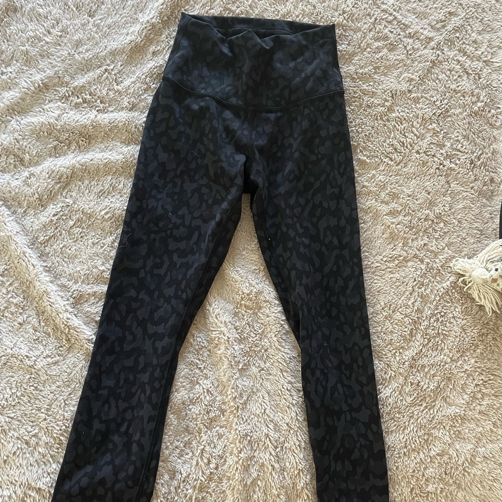 Lululemon Athletica Black Camo Leggings
